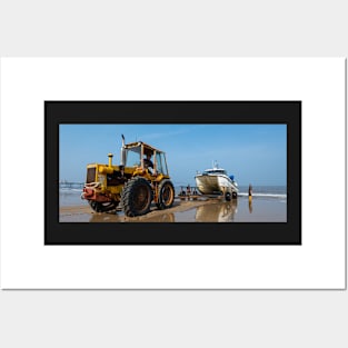 Tractors on the beach Posters and Art